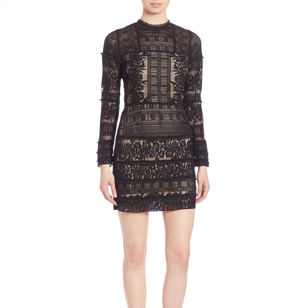 Parker Julie Lace-Combo mini dress